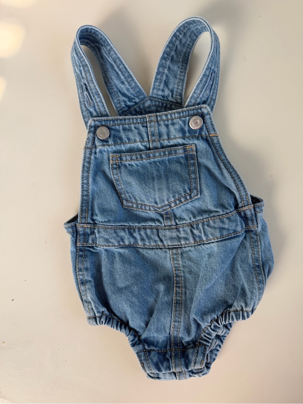 Old Navy Unisex Jean Shortall Romper for Baby